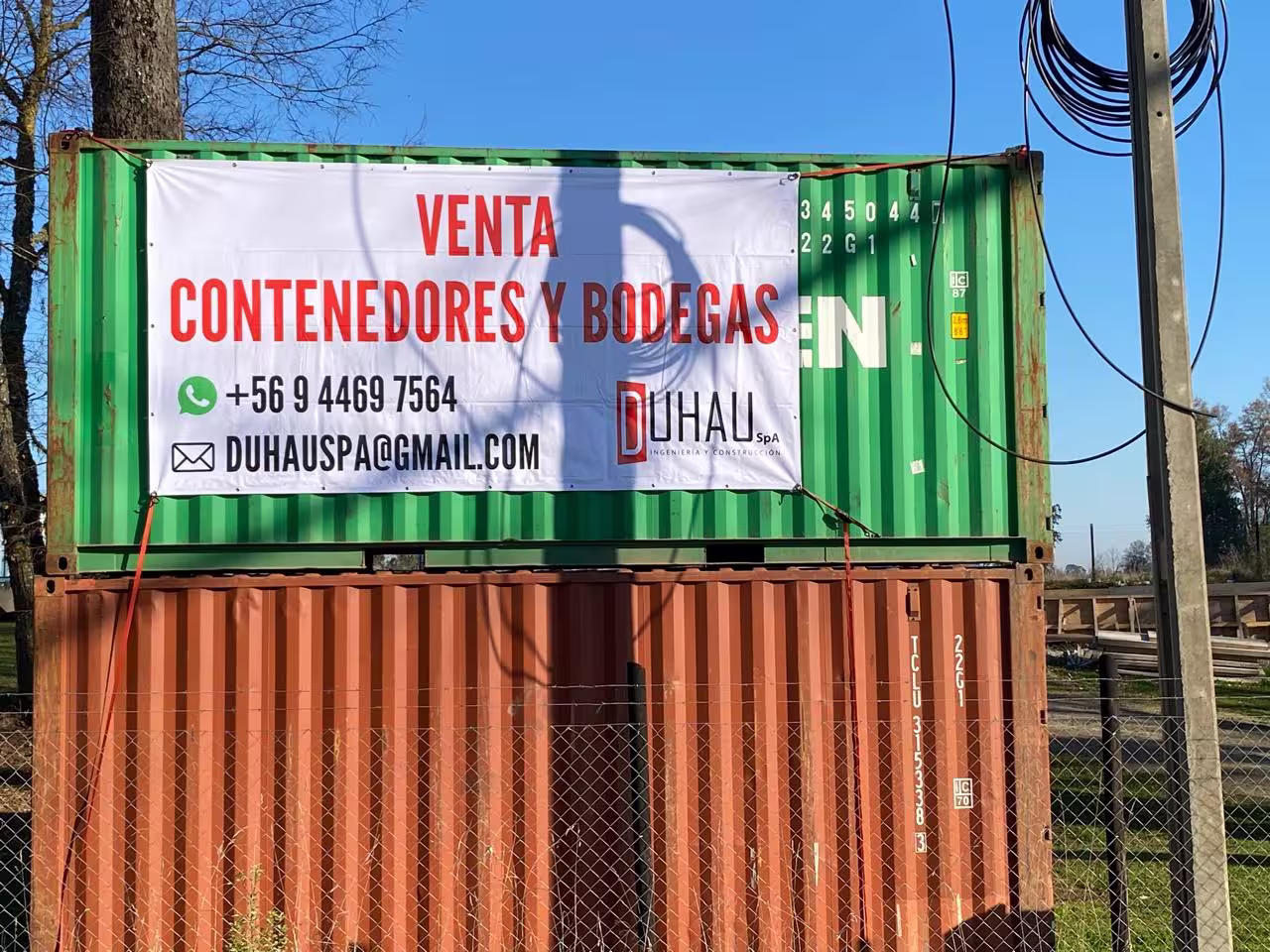 Containers Duhau SpA con anuncio en Pampa